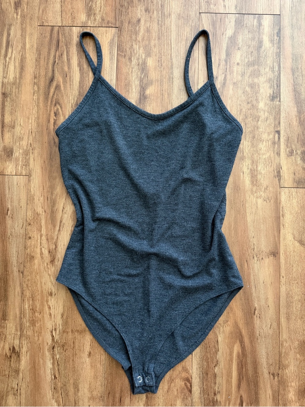 Forever 21 Charcoal Grey Seamless Low Back Bodysuit